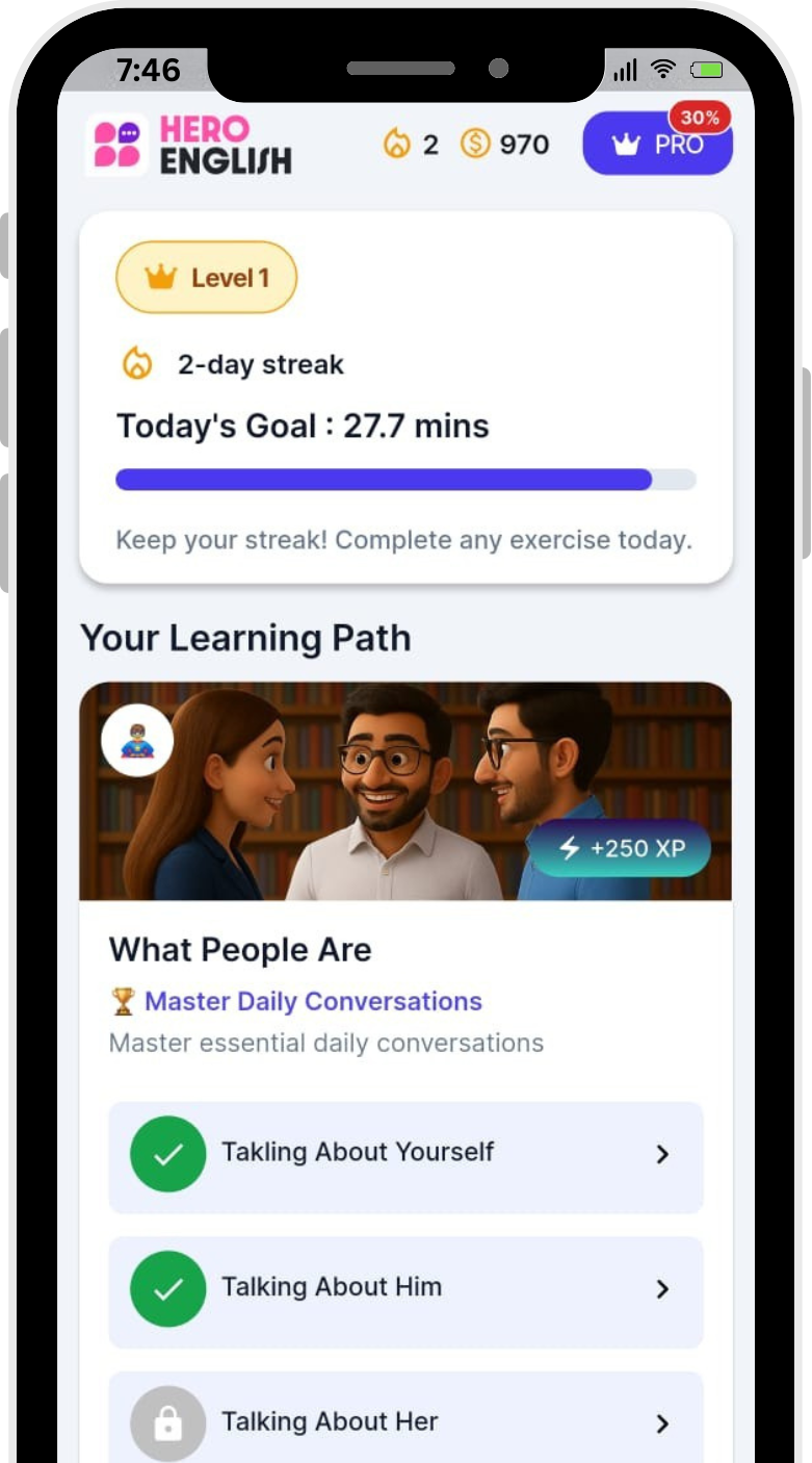 Hero English App Screenshot 3